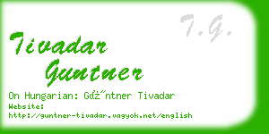 tivadar guntner business card